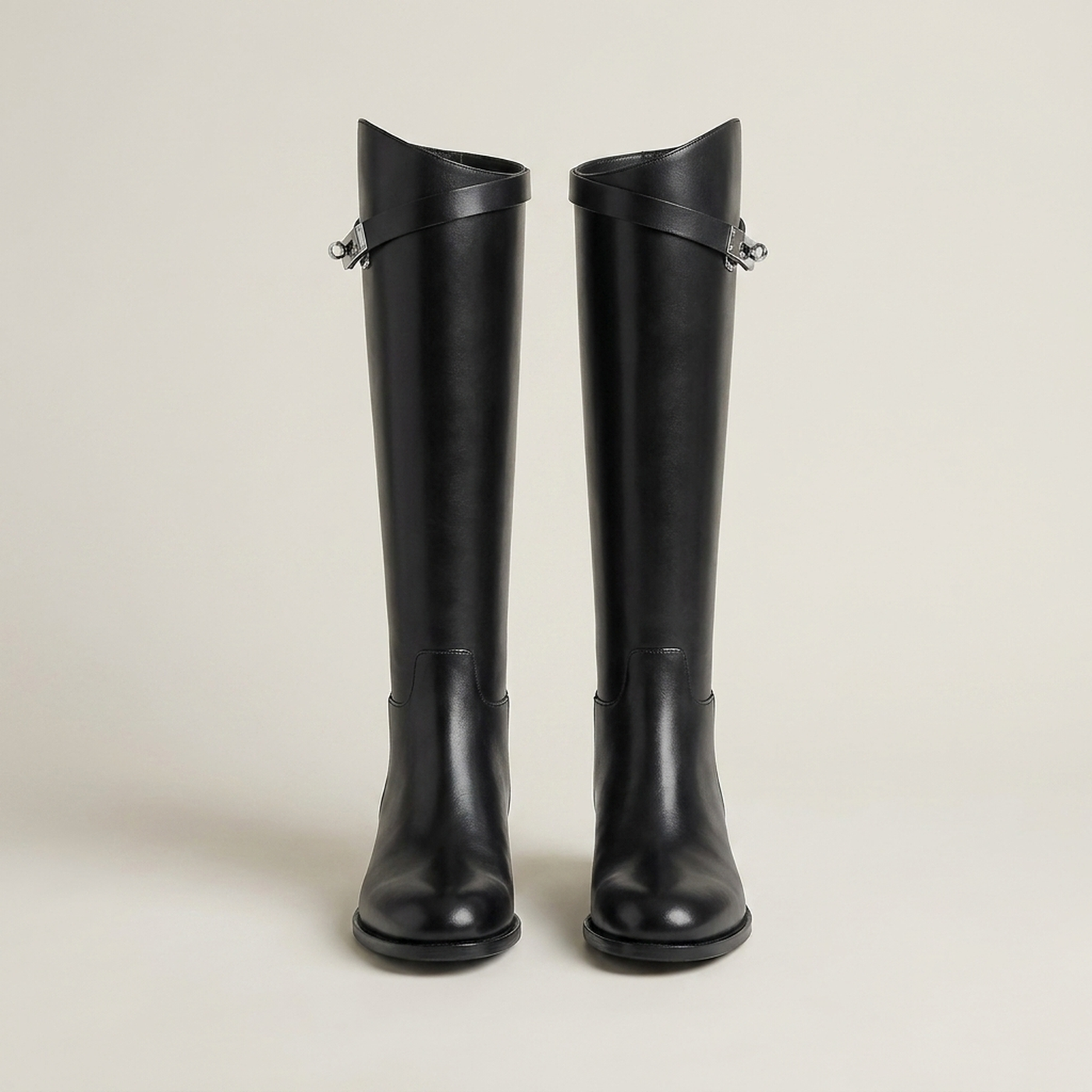 PLUXSTYLE::numise::aveline-metal-accent-riding-boots::pack-black