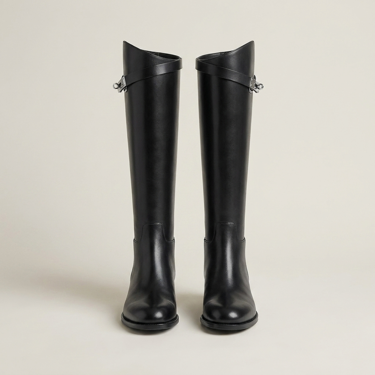 PLUXSTYLE::numise::aveline-metal-accent-riding-boots::pack-black