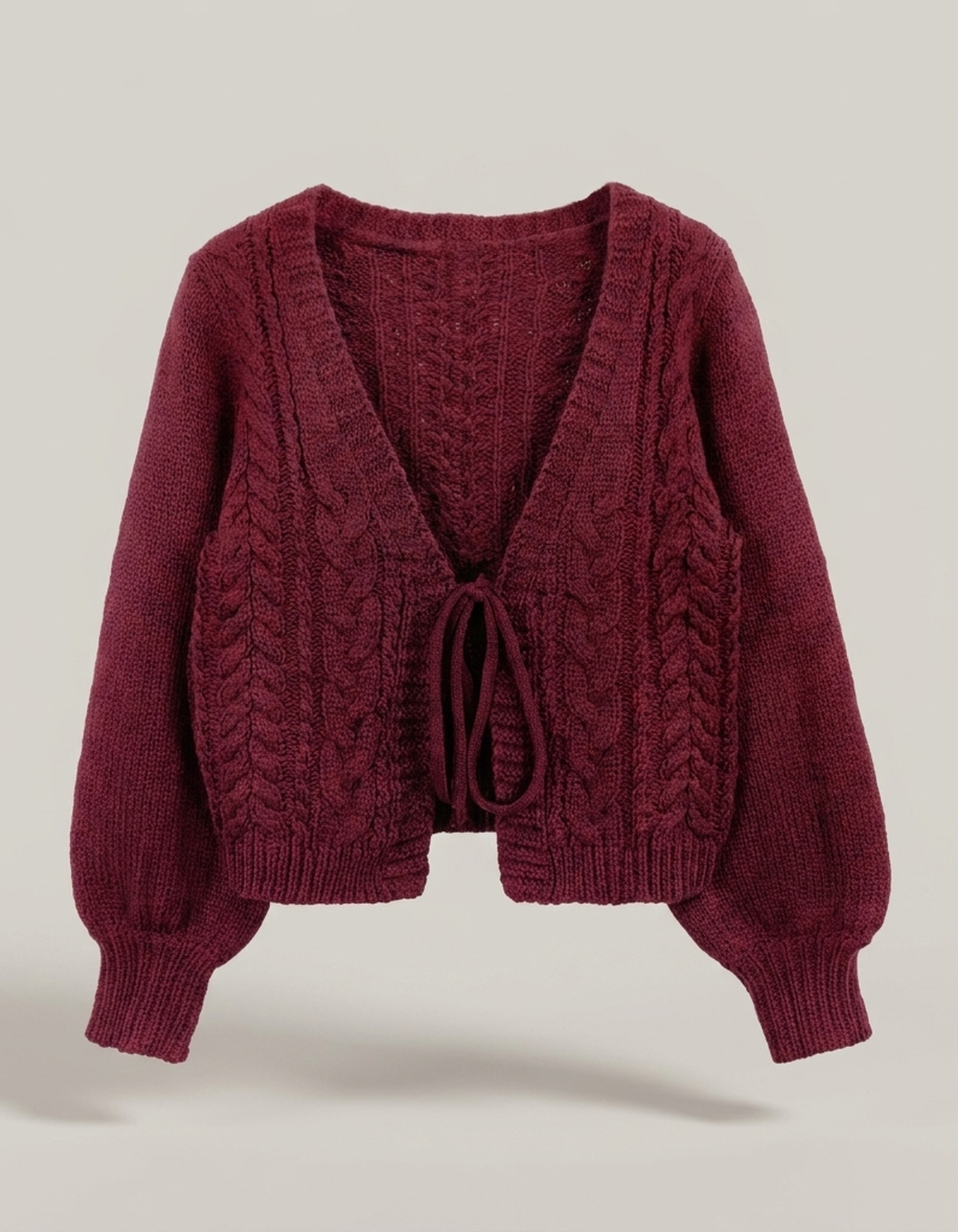 PLUXSTYLE::numise::drop-shoulder-cardigan::pack-burgundy
