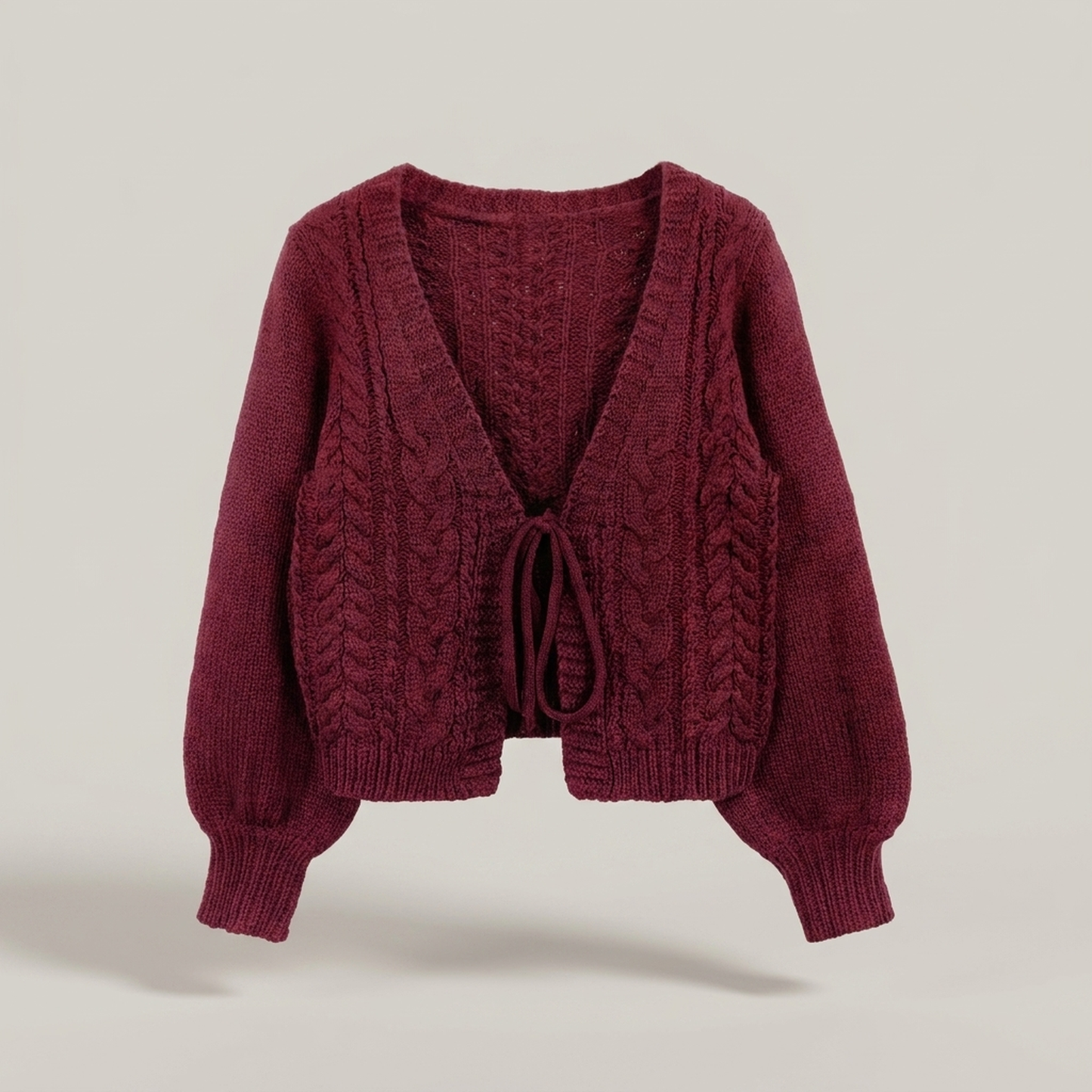 PLUXSTYLE::numise::drop-shoulder-cardigan::pack-burgundy