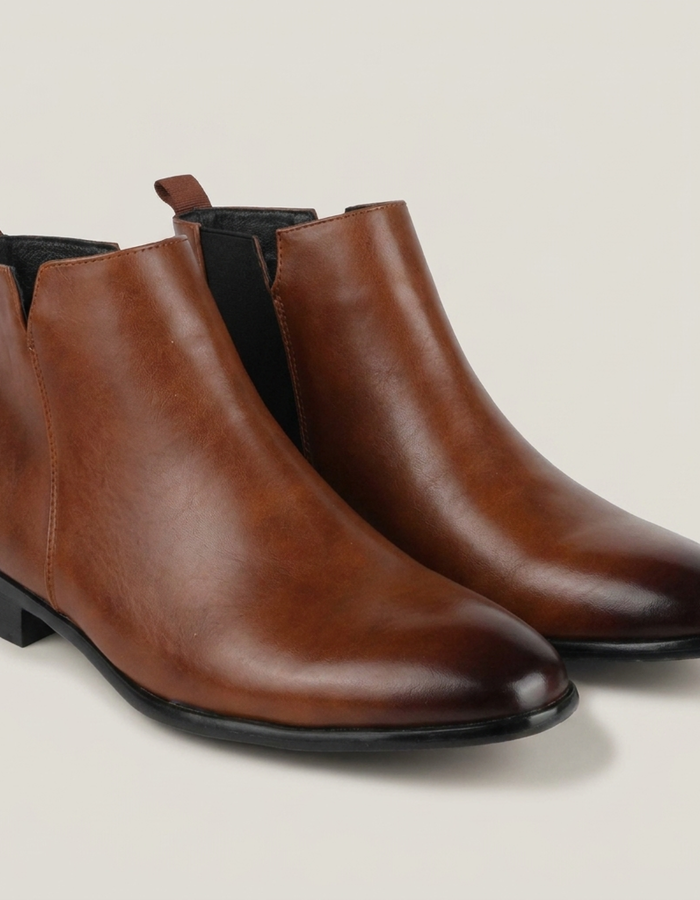 PLUXSTYLE::numise::mens-pointed-toe-chelsea-boots::pack-brown