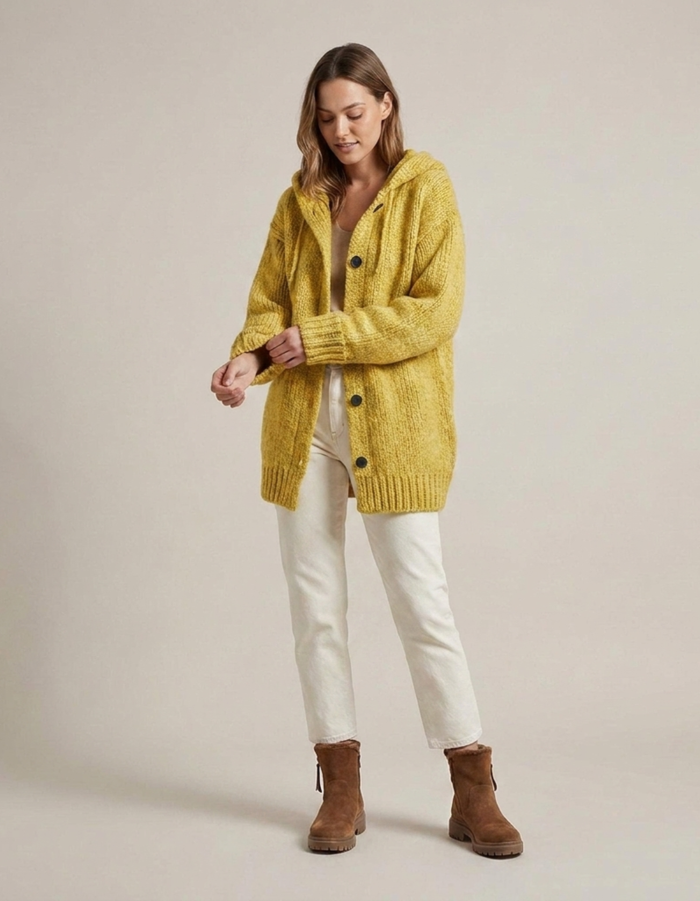 PLUXSTYLE::numise::longline-hooded-cardigan-1::front