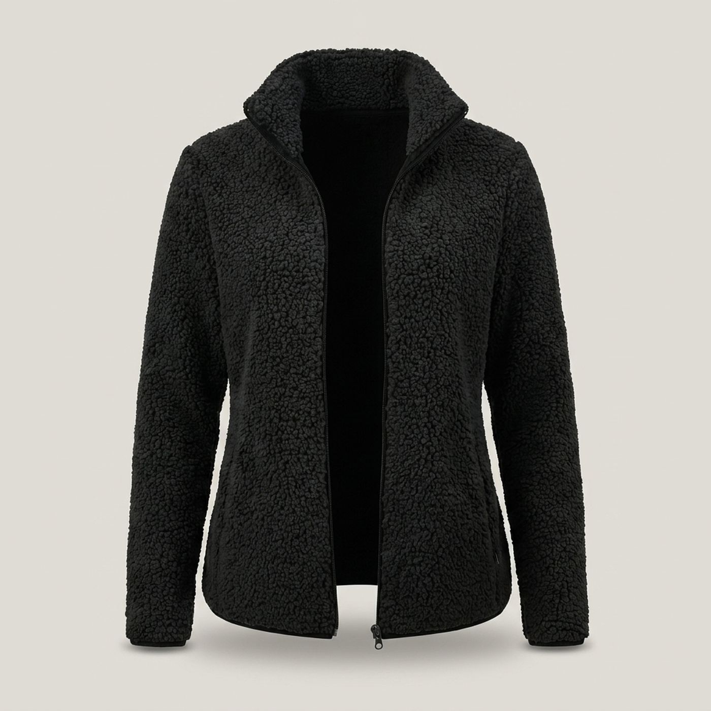 PLUXSTYLE::numise::womens-high-collar-parka::pack-black