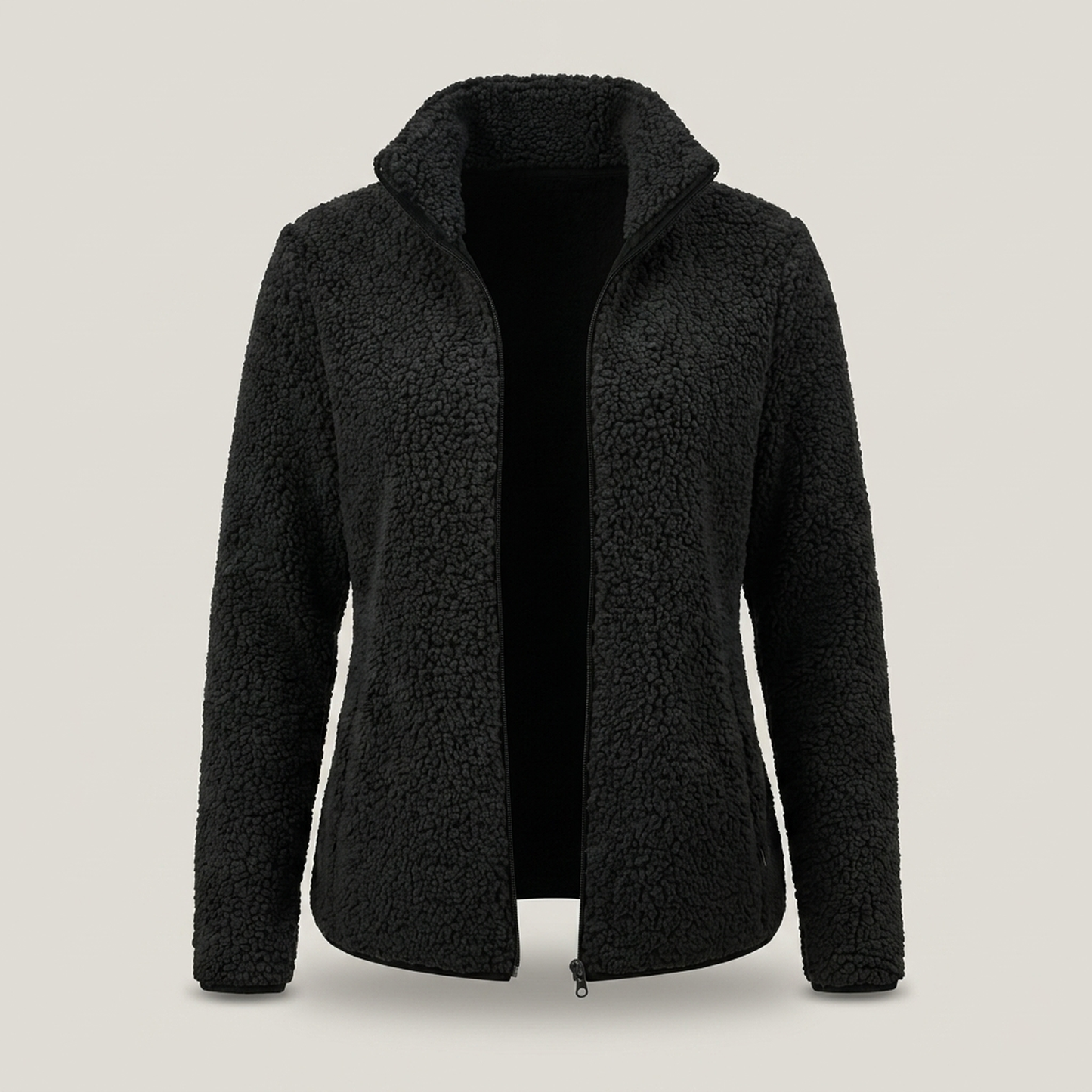 PLUXSTYLE::numise::womens-high-collar-parka::pack-black