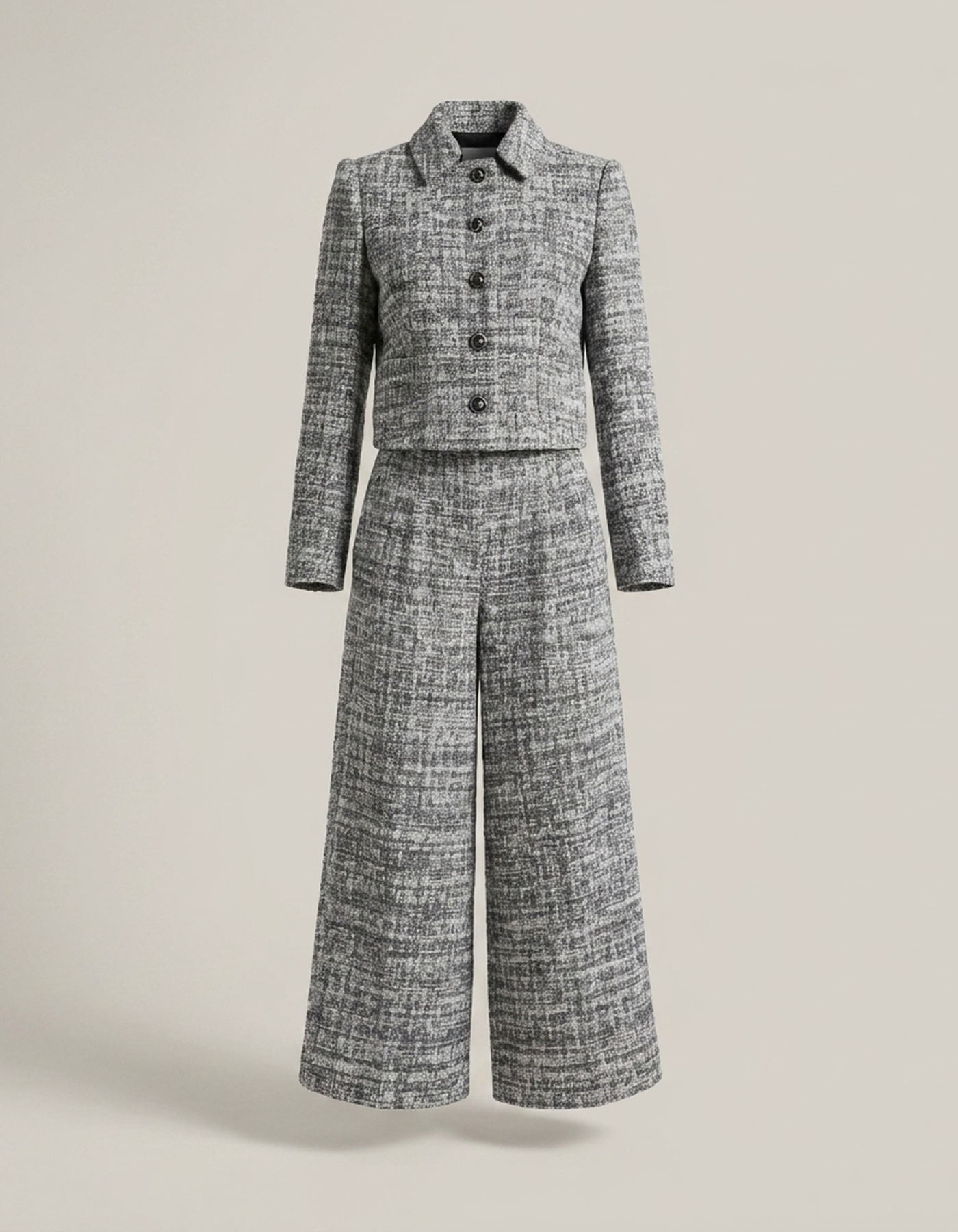 PLUXSTYLE::numise::blazer-wide-leg-pants-set::pack-grey