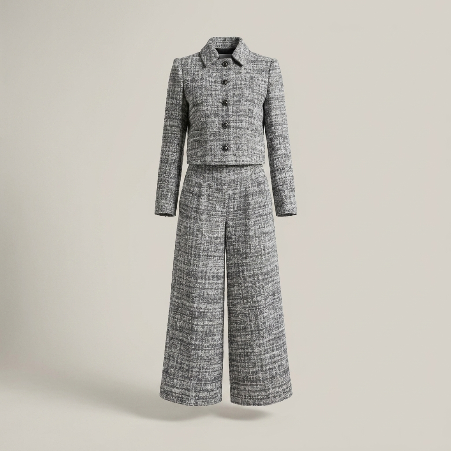 PLUXSTYLE::numise::blazer-wide-leg-pants-set::pack-grey