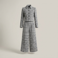 PLUXSTYLE::numise::blazer-wide-leg-pants-set::pack-grey