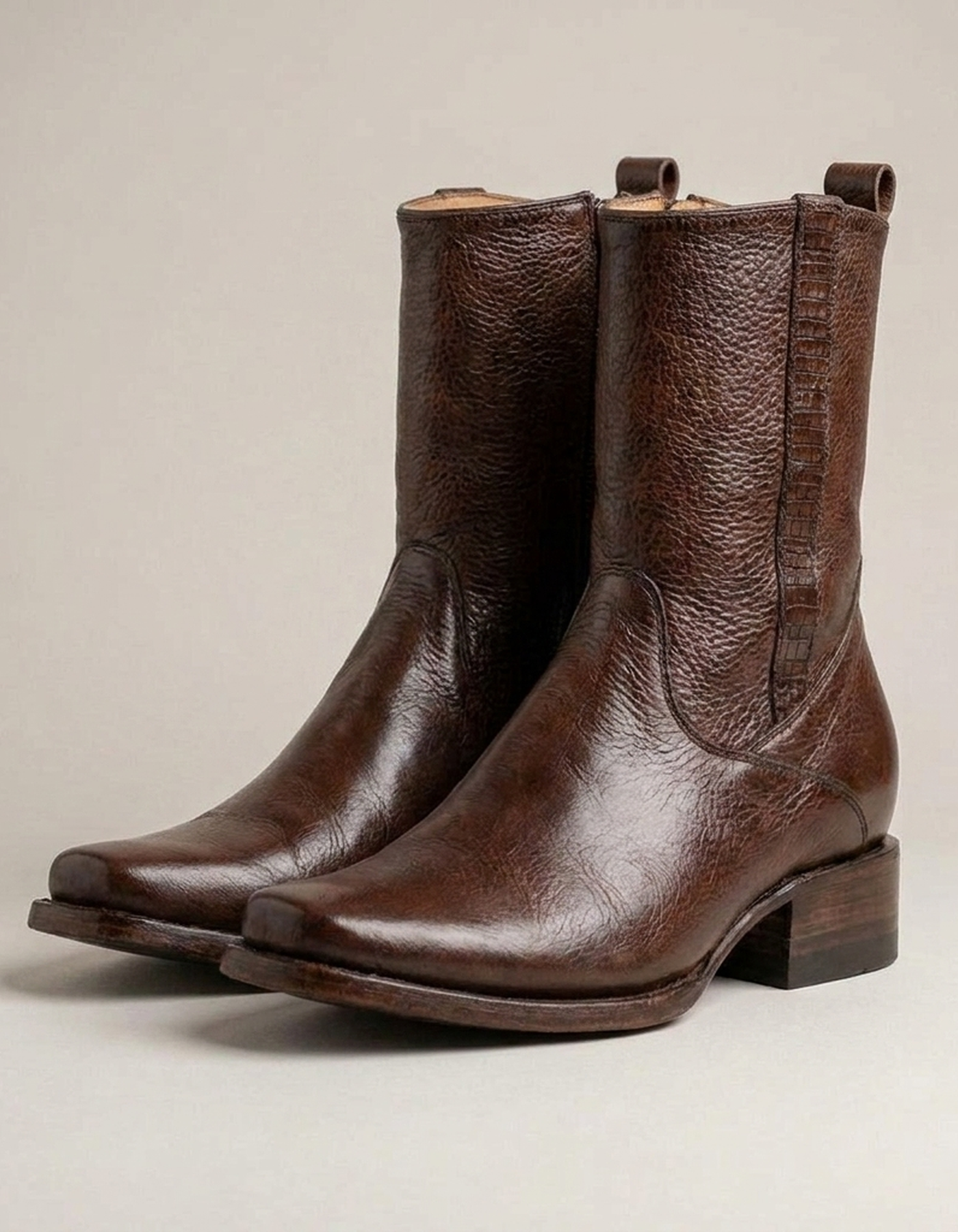 PLUXSTYLE::numise::mens-vintage-everyday-boots::closeup-detail