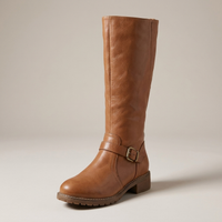 PLUXSTYLE::numise::supportive-buckle-tall-boots::closeup-hero
