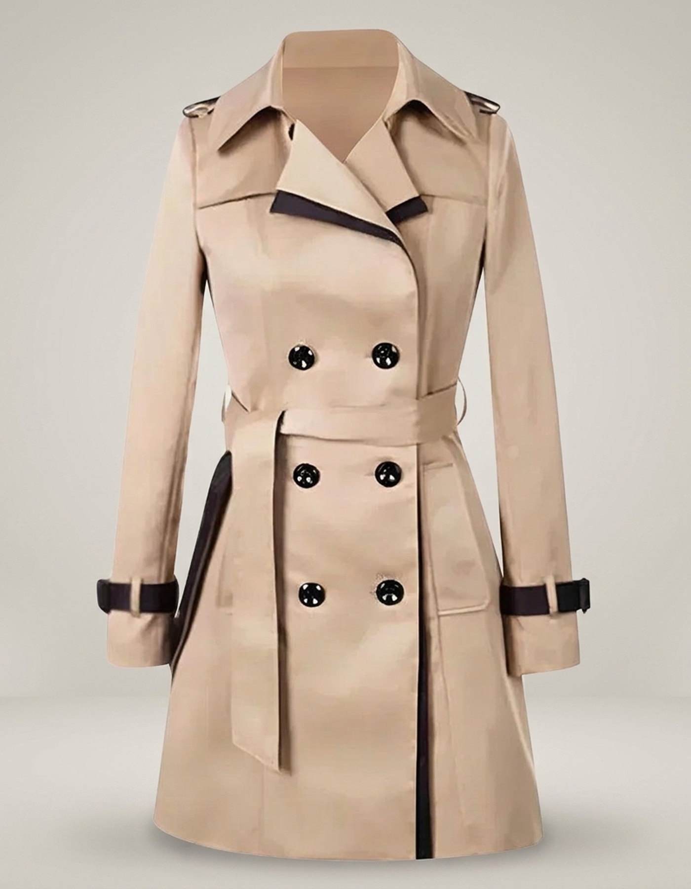 PLUXSTYLE::numise::womens-belted-parka::pack-beige