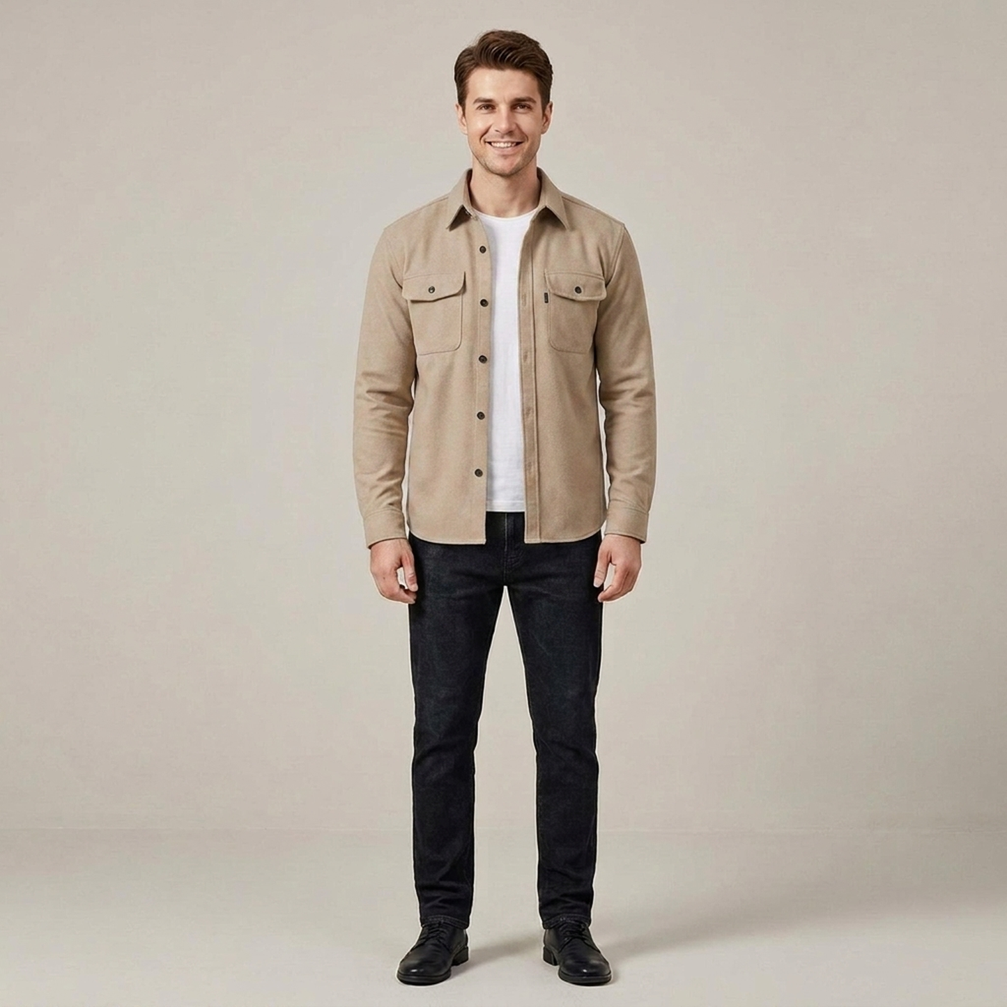 PLUXSTYLE::numise::mens-regular-fit-button-front-top::front