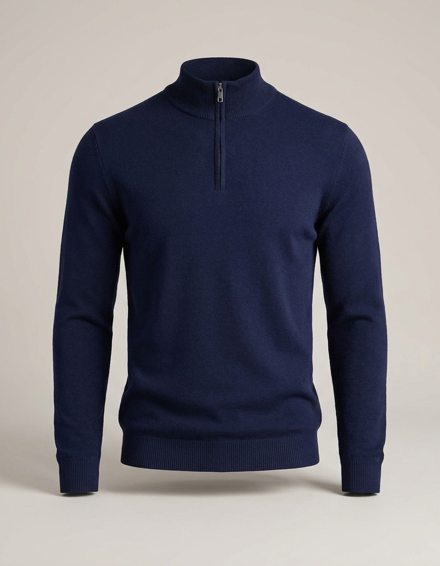 PLUXSTYLE::numise::mens-high-neck-half-zip-sweater::pack-blue