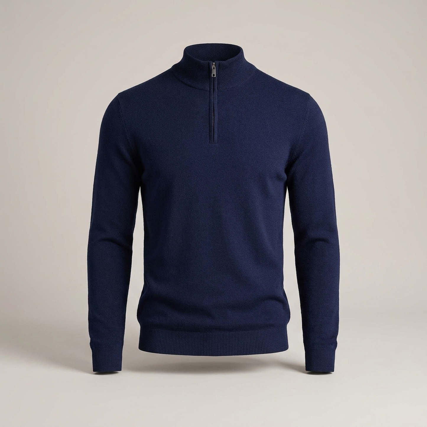 PLUXSTYLE::numise::mens-high-neck-half-zip-sweater::pack-blue