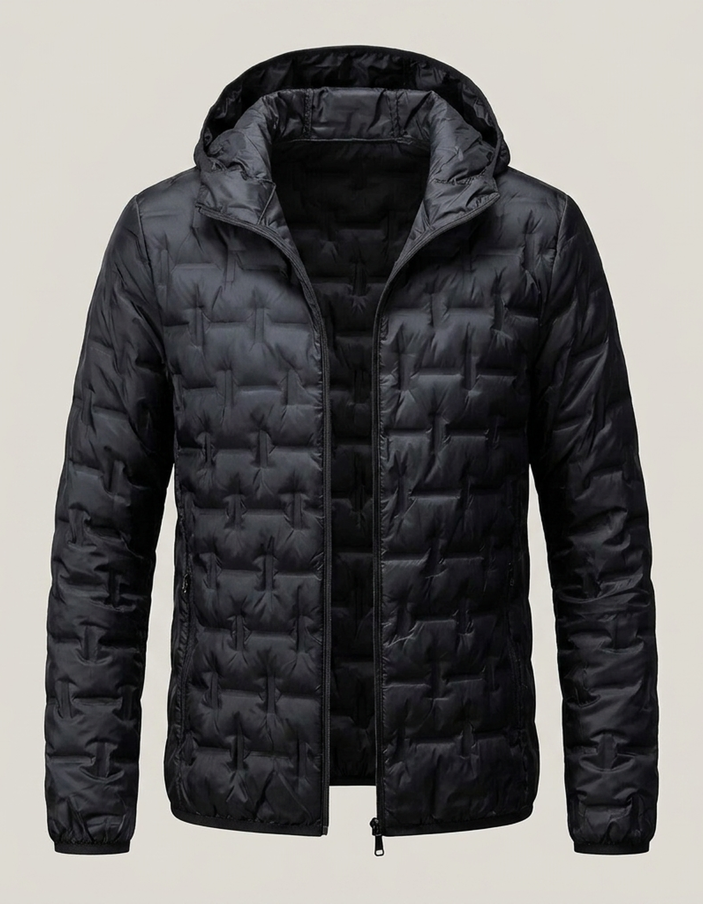 PLUXSTYLE::numise::alpine-lightweight-hooded-parka::pack-black