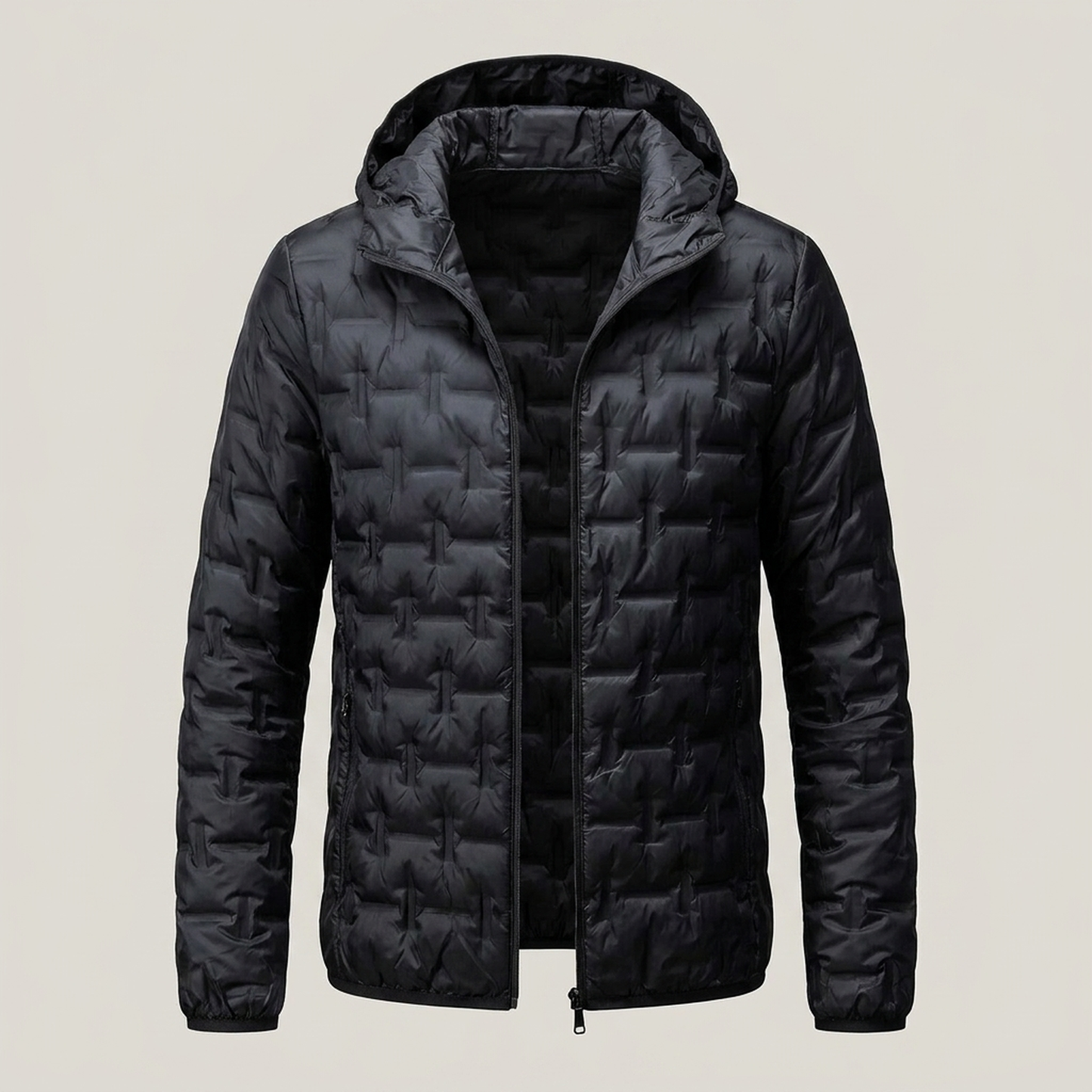 PLUXSTYLE::numise::alpine-lightweight-hooded-parka::pack-black