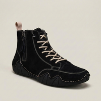 PLUXSTYLE::numise::mens-side-zip-combat-boots::closeup-detail