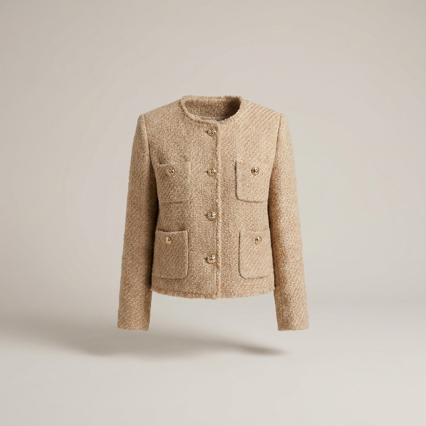PLUXSTYLE::numise::sandy-cropped-fit-parka::pack-beige