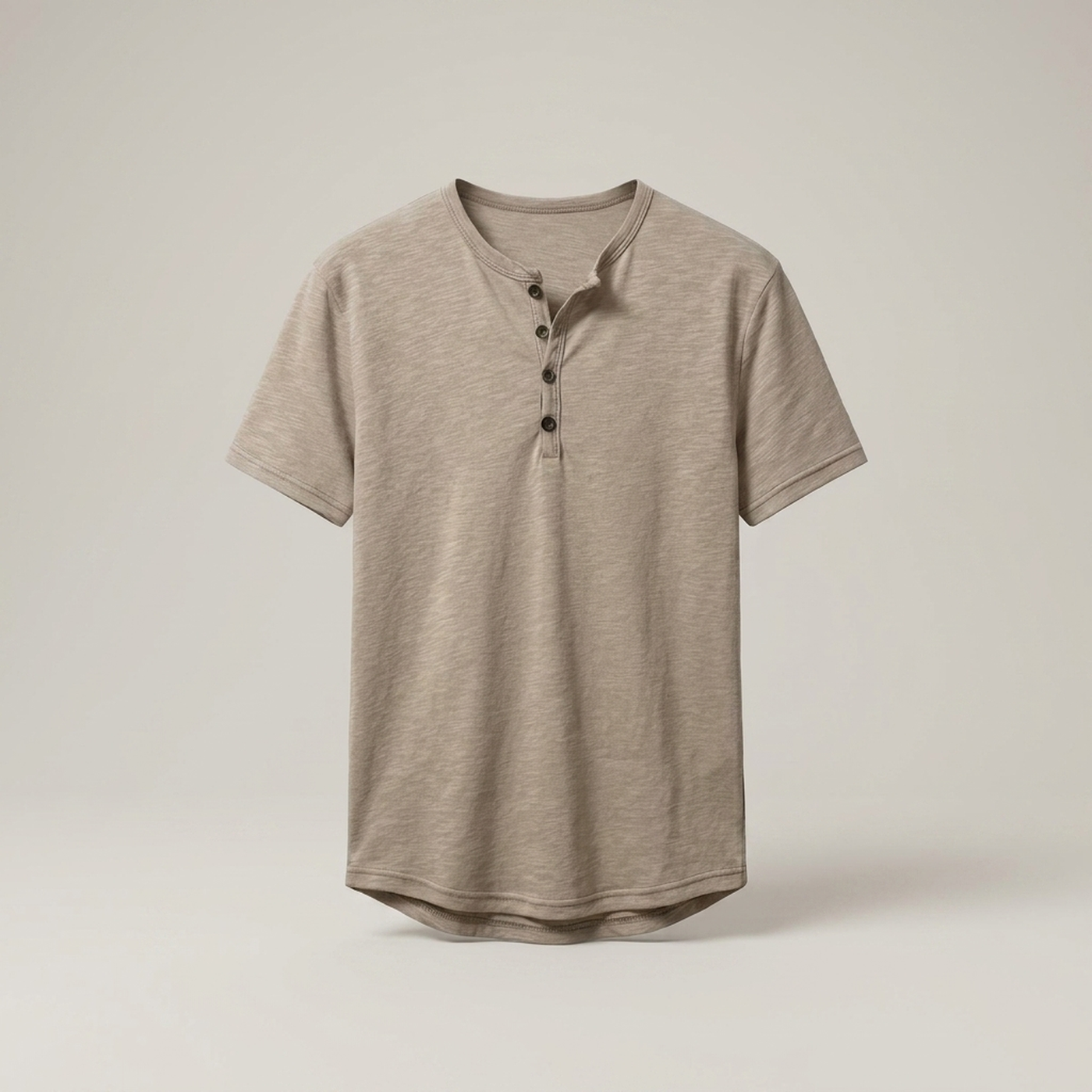 PLUXSTYLE::numise::mens-relaxed-short-sleeve-henley-top::pack-khaki