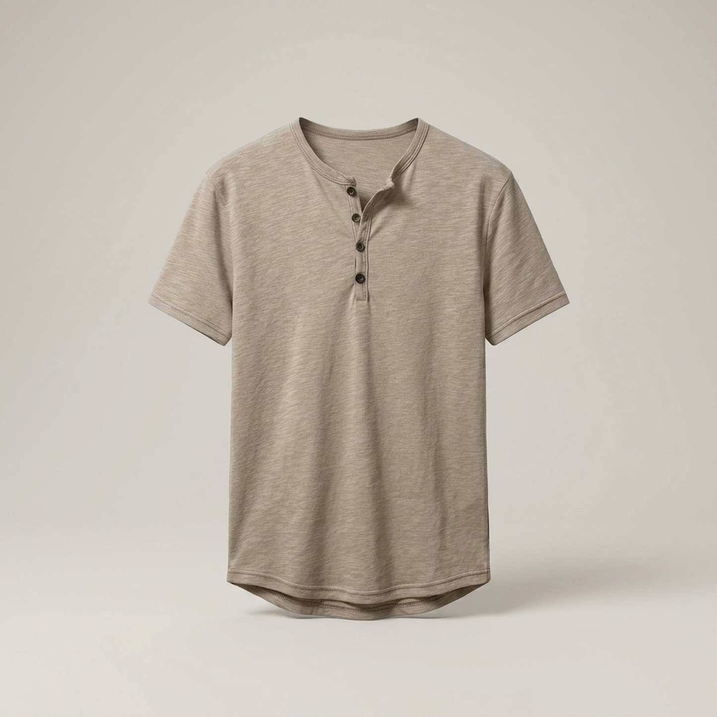 PLUXSTYLE::numise::mens-relaxed-short-sleeve-henley-top::pack-khaki