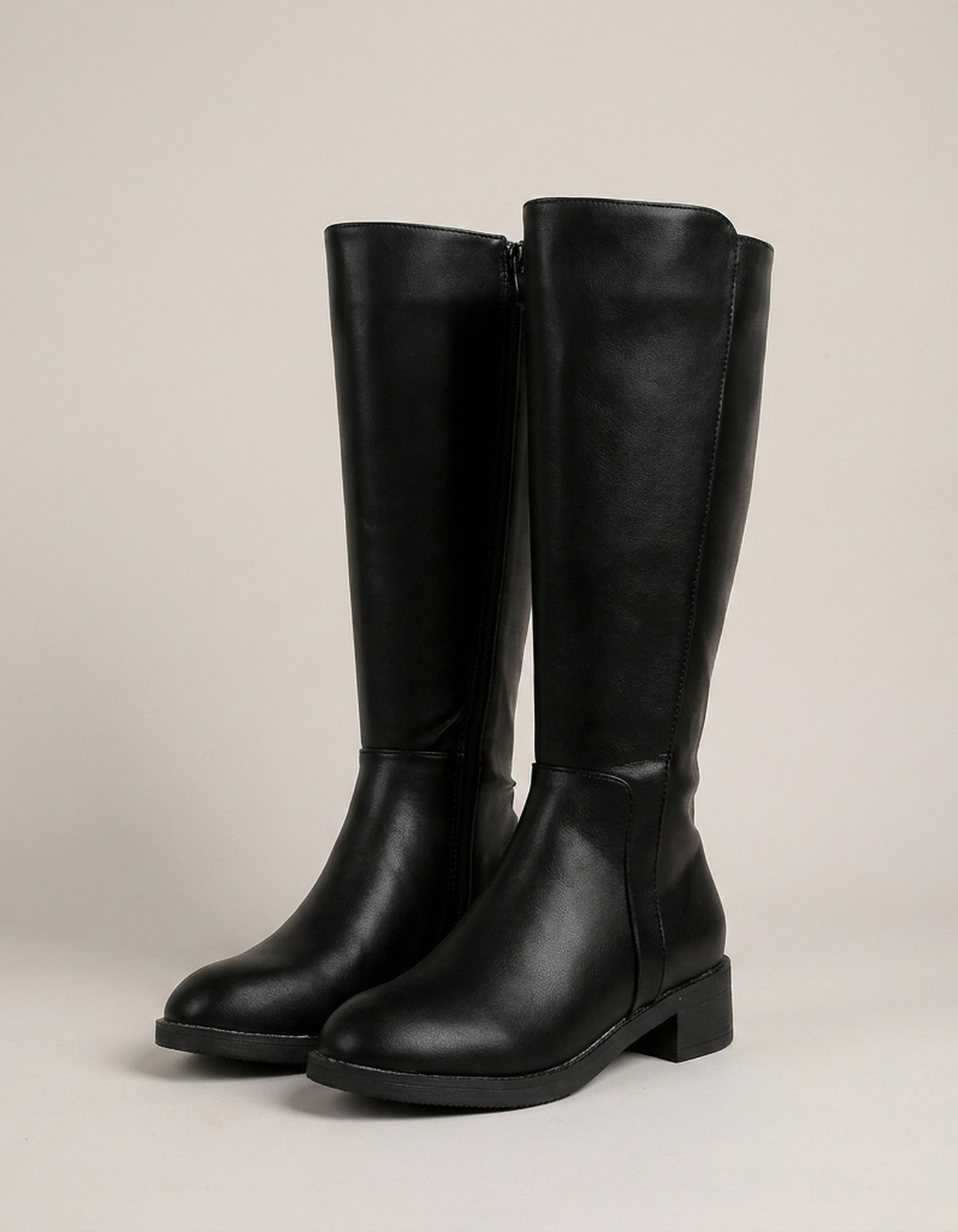 PLUXSTYLE::numise::danira-structured-knee-high-boots::pack-black
