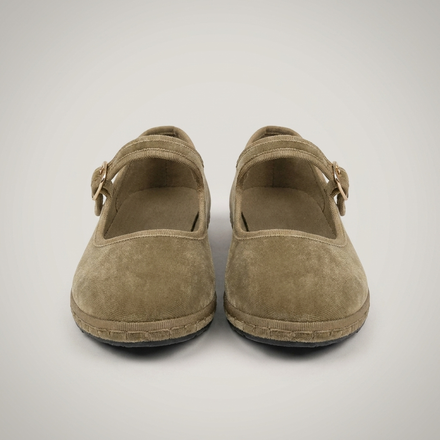 PLUXSTYLE::numise::buckle-strap-mary-jane-flats::pack-khaki