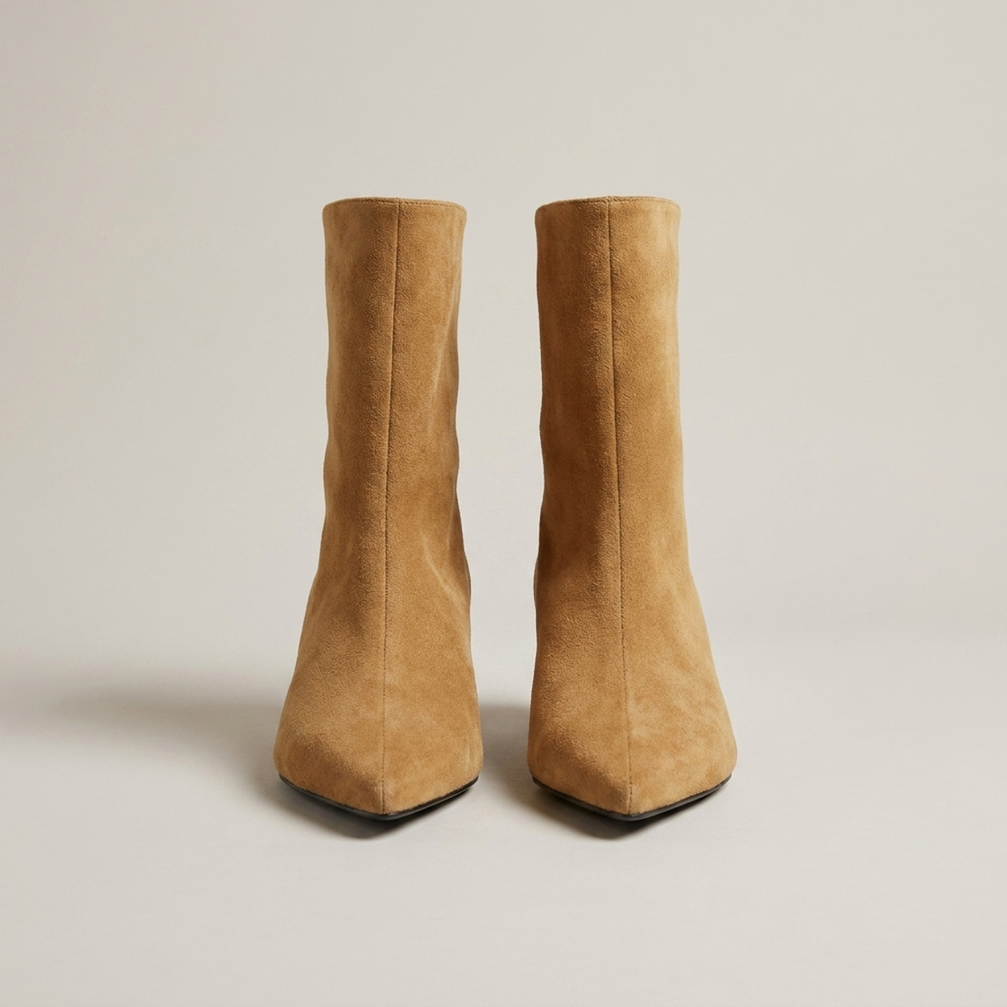 PLUXSTYLE::numise::refined-kitten-heel-ankle-boots::pack-camel