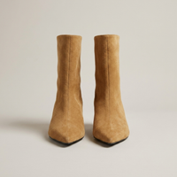 PLUXSTYLE::numise::refined-kitten-heel-ankle-boots::pack-camel