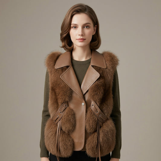 Gilet caldo senza maniche da donna