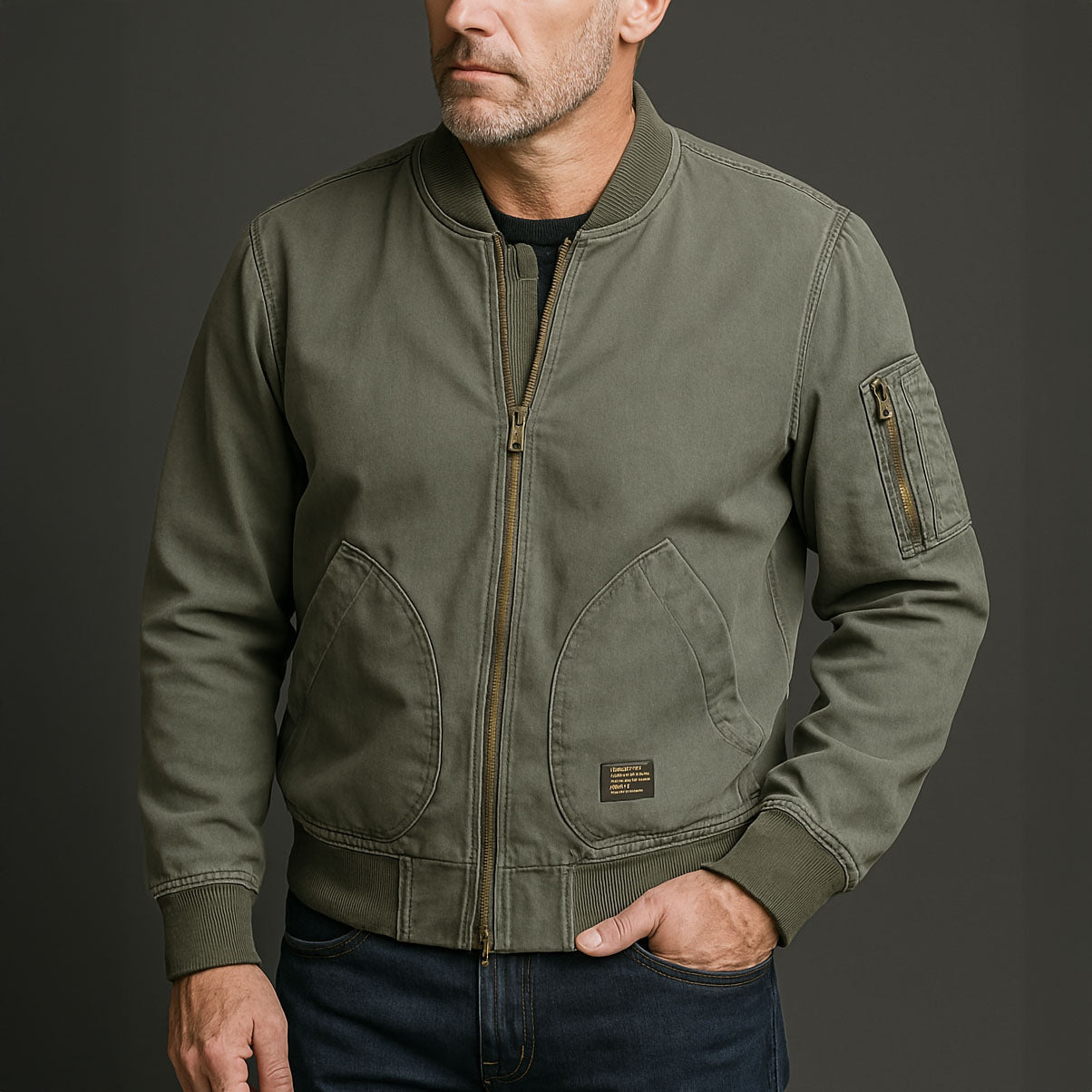 PLUXSTYLE::numise::mens-ribbed-trim-parka::lifestyle-keep-1