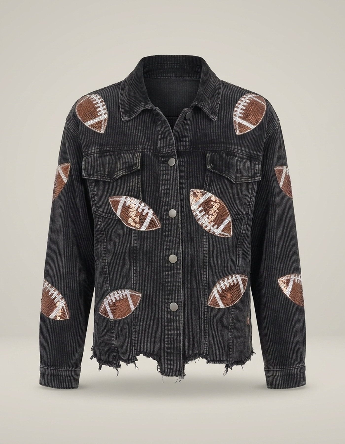 PLUXSTYLE::numise::game-day-sequin-parka::pack-black