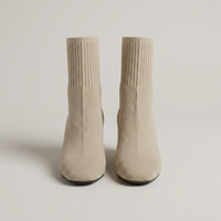 PLUXSTYLE::numise::ribbed-collar-ankle-boots::pack-beige