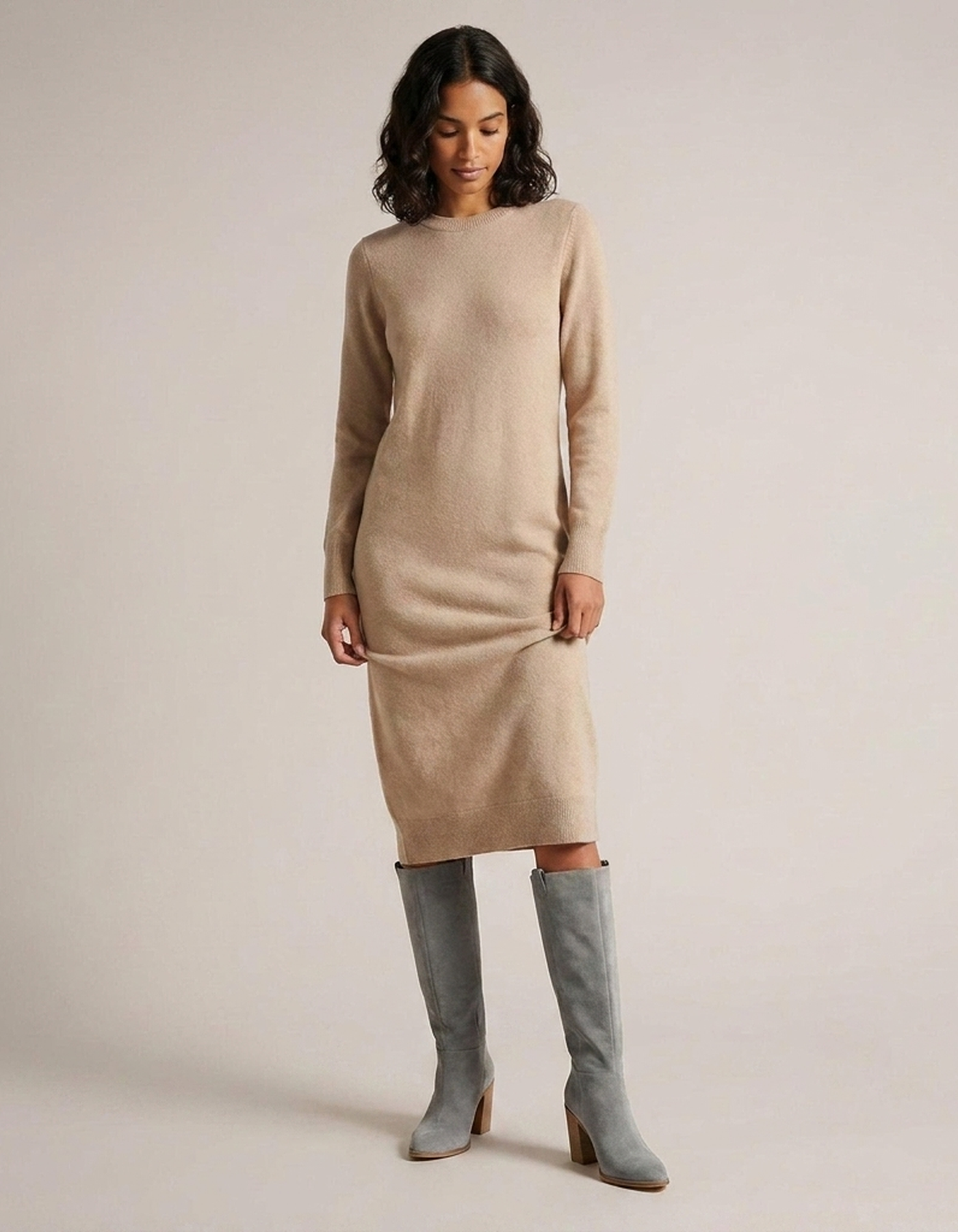 PLUXSTYLE::numise::western-block-heel-knee-high-boots::zoom-out