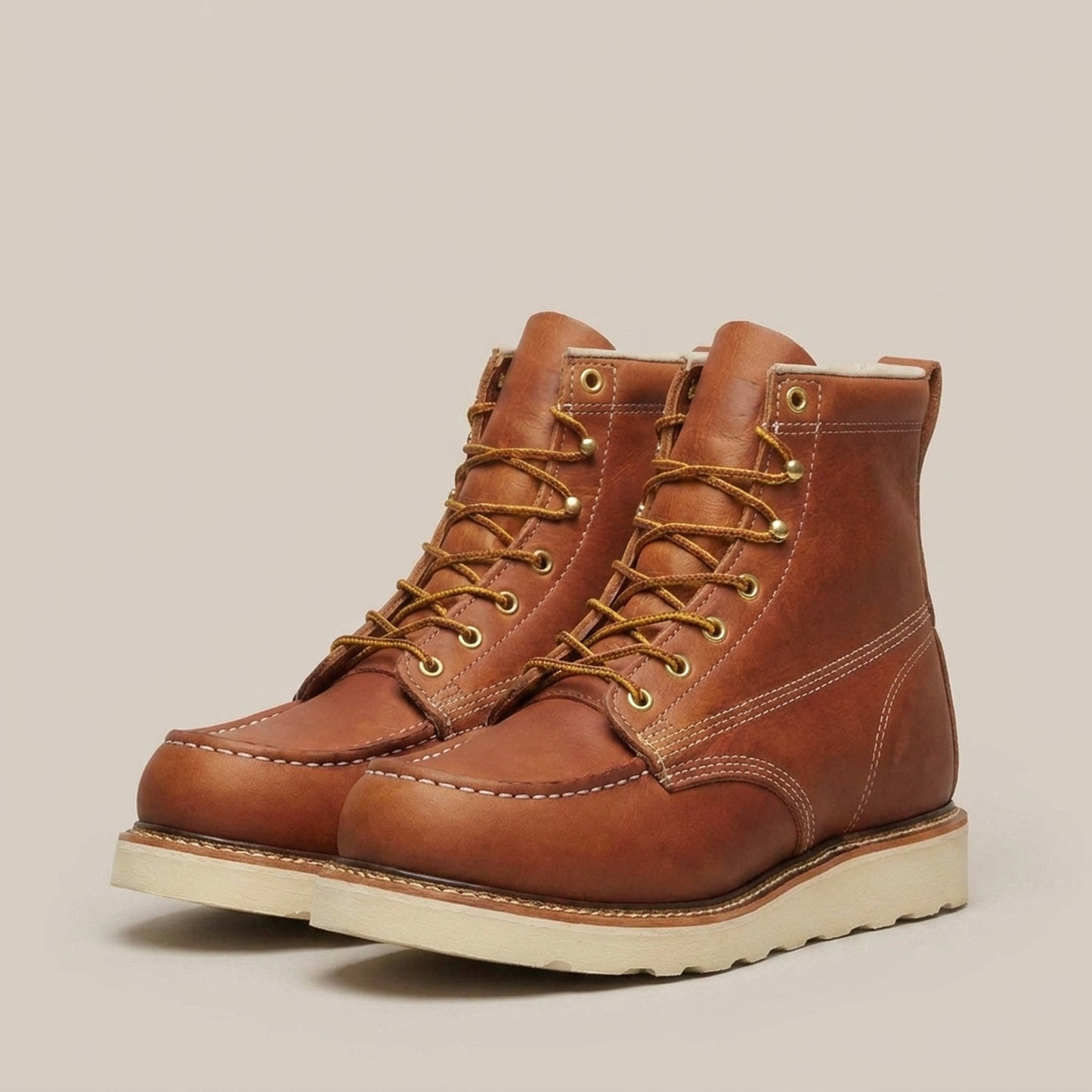 PLUXSTYLE::numise::mens-6-inch-moc-toe-work-boots::closeup-detail