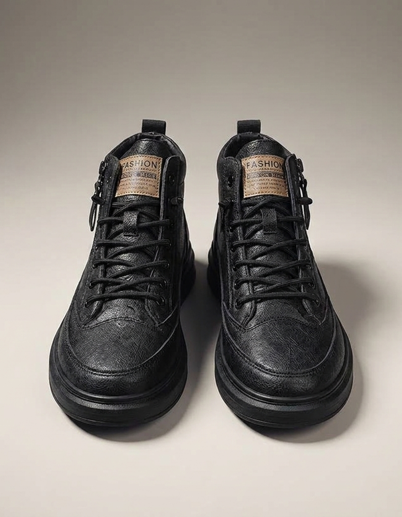 PLUXSTYLE::numise::mens-lace-up-comfort-boots::pack-black