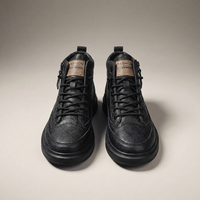 PLUXSTYLE::numise::mens-lace-up-comfort-boots::pack-black