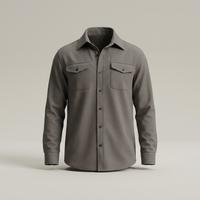 PLUXSTYLE::numise::mens-relaxed-shirt-jacket::pack-dark-grey