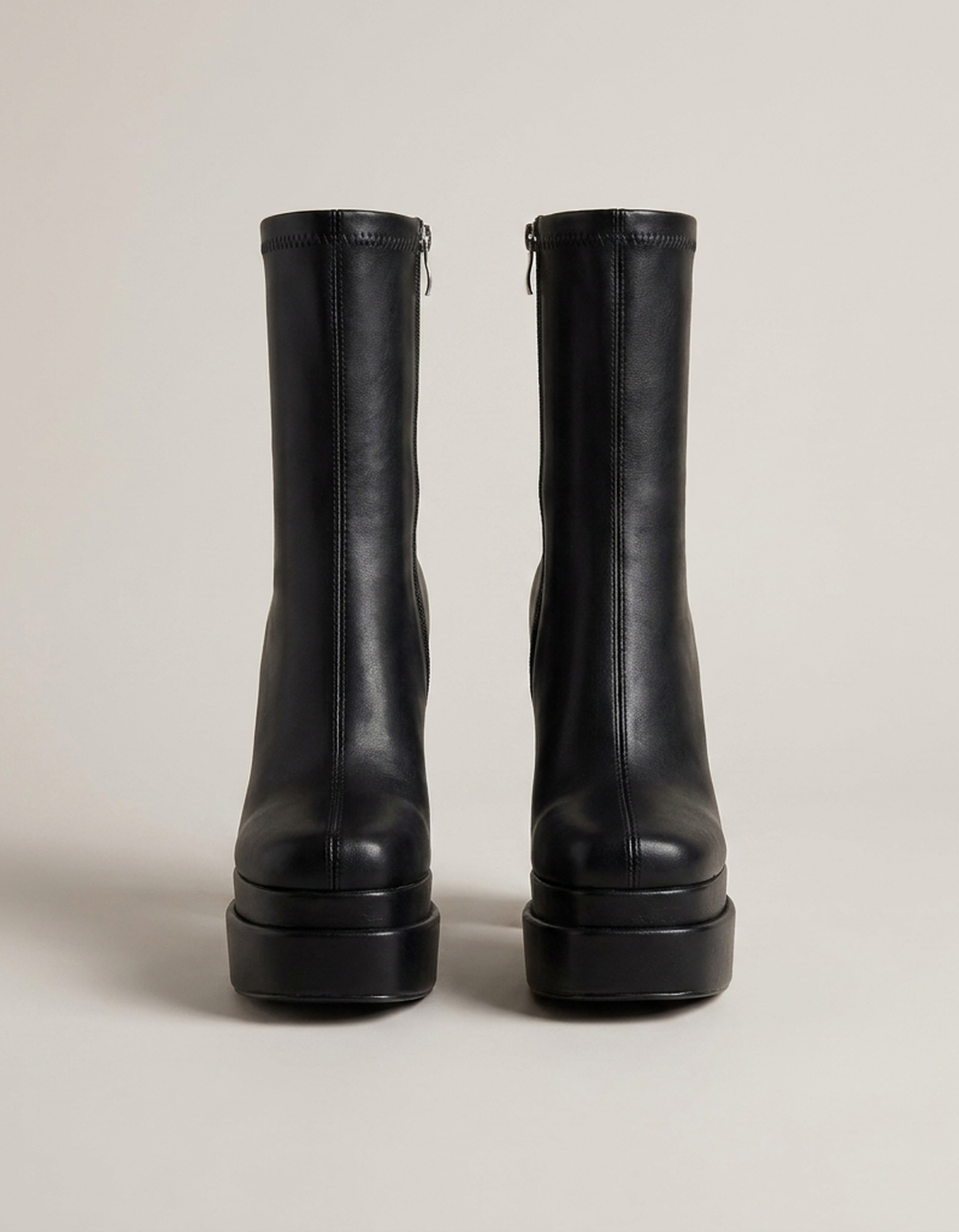 PLUXSTYLE::numise::womens-high-heel-platform-ankle-boots::pack-black