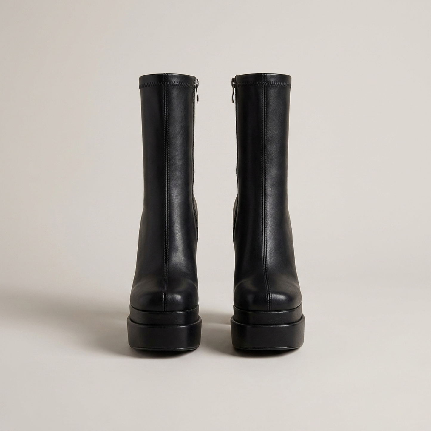 PLUXSTYLE::numise::womens-high-heel-platform-ankle-boots::pack-black
