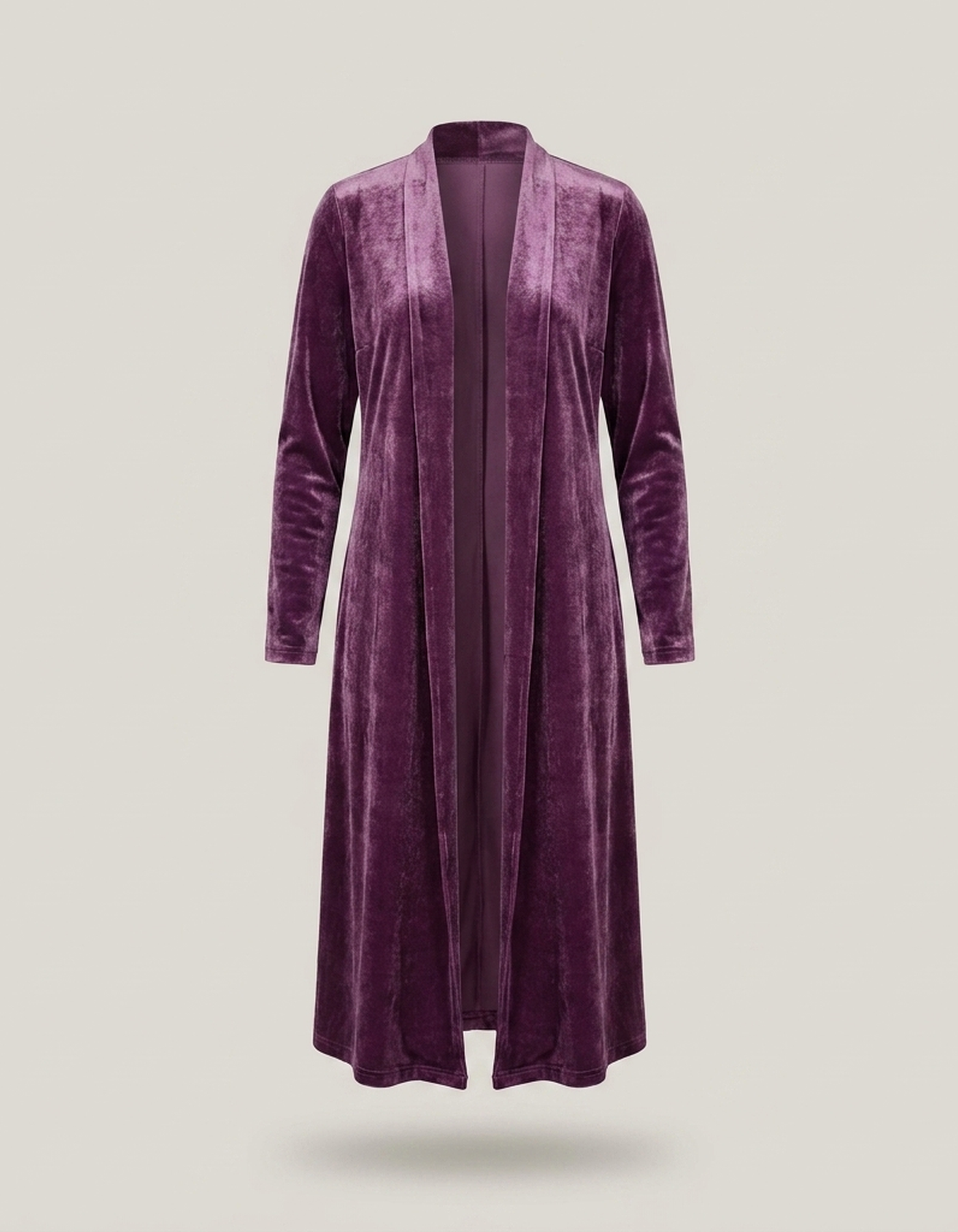 PLUXSTYLE::numise::womens-open-front-long-cardigan::pack-purple