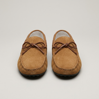 PLUXSTYLE::numise::mens-bow-lace-driving-loafers::pack-brown