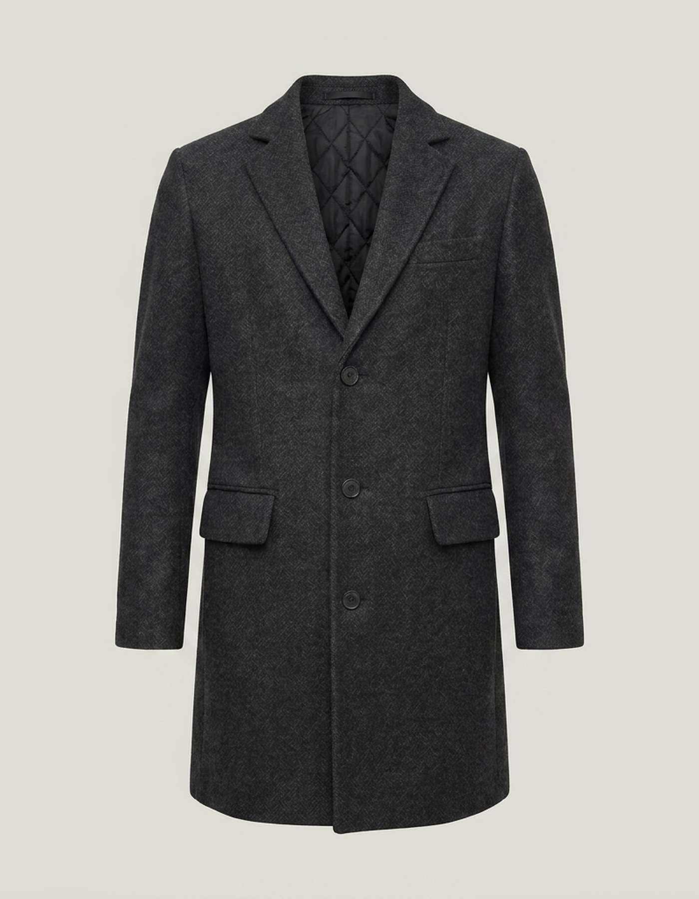 PLUXSTYLE::numise::mens-tailored-gray-overcoat::pack-black