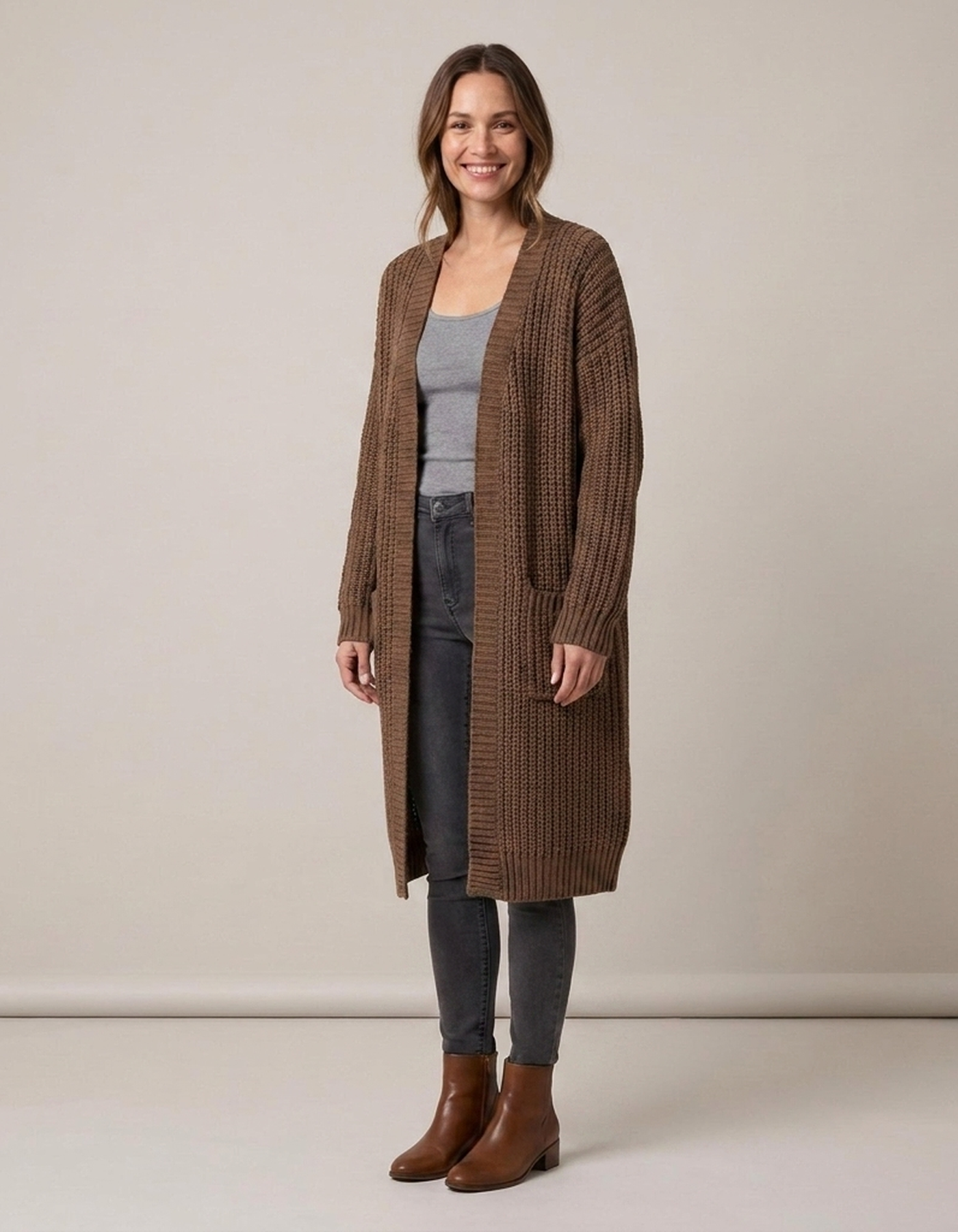 PLUXSTYLE::numise::alice-longline-cardigan::front