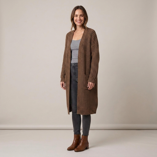 PLUXSTYLE::numise::alice-longline-cardigan::front