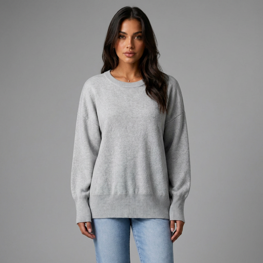 Pull classique à col rond pour femme