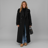 Relaxed Fit Long Belted Trenchcoat