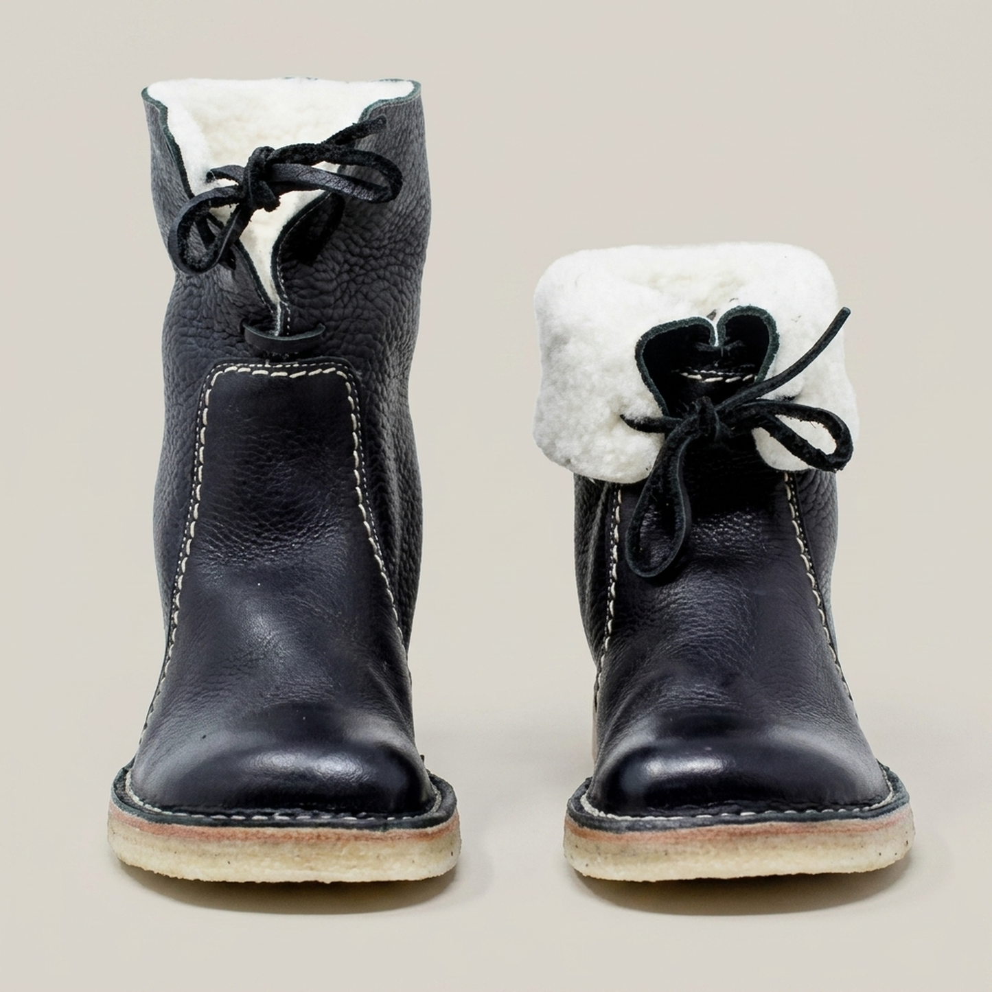 PLUXSTYLE::numise::cozy-lace-up-ankle-boots::pack-black