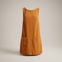 PLUXSTYLE::numise::relaxed-a-line-overall-dress::pack-orange