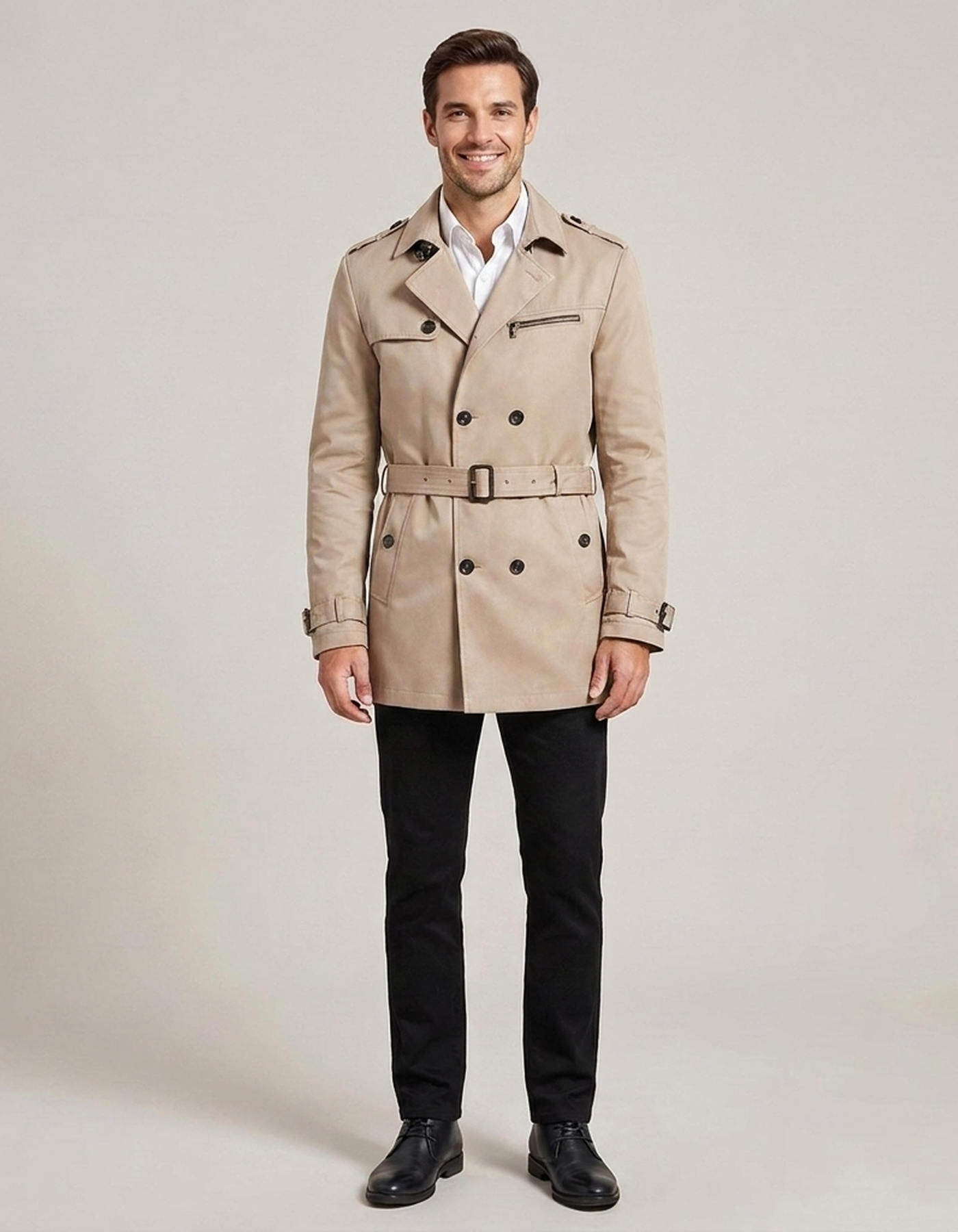 PLUXSTYLE::numise::mens-waist-belt-parka::front