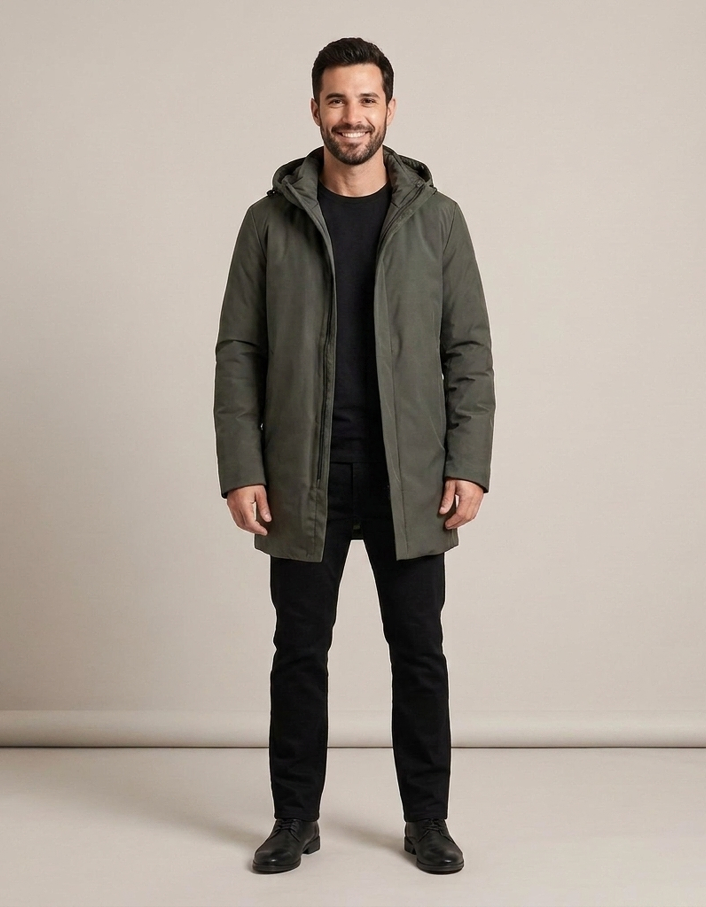 PLUXSTYLE::numise::mens-longline-hooded-parka::front