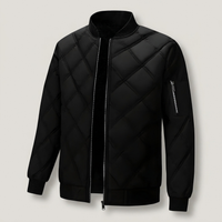 PLUXSTYLE::numise::mens-diamond-quilted-parka::pack-black